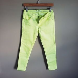 Olivia Ankle Skinny Jean Neon Green